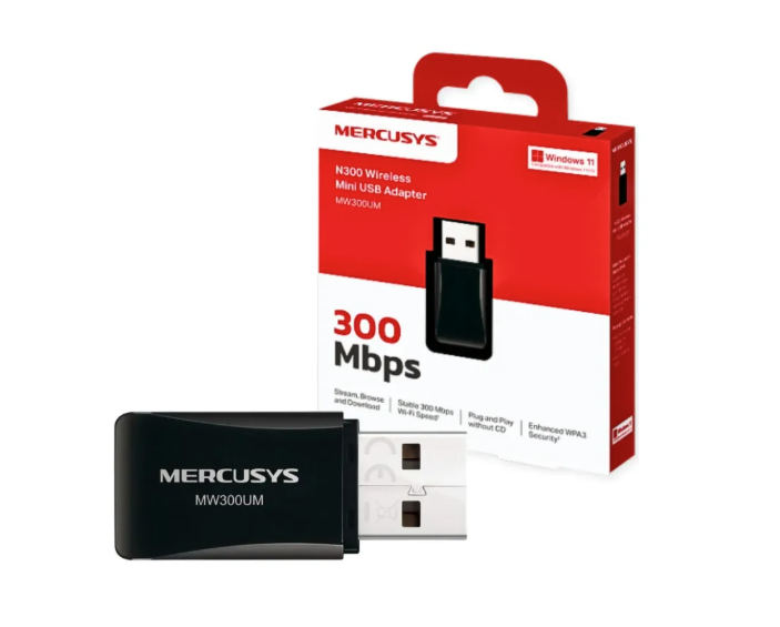 ADAPTADOR MERCUSYS MINI USB MW300UM 300 MBPS