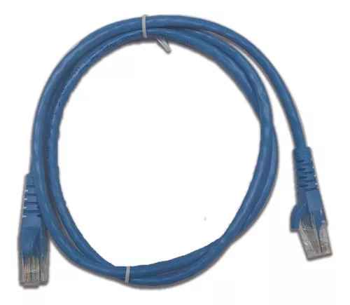 CABLE PATCH CORD LANPRO CAT 1MT AZUL/BLANCO