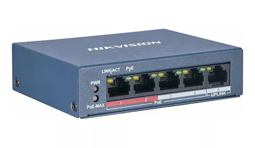 SWITCH 4 PUERTO DS-3E0105P-E/M HIKVISION