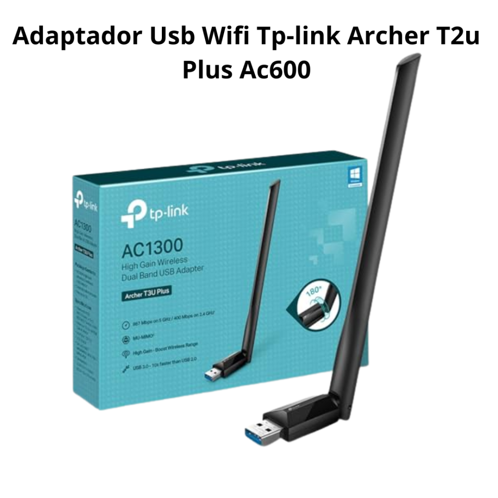 ADAPTADOR RED TPLINK ARCHER T2U PLUS AC 600