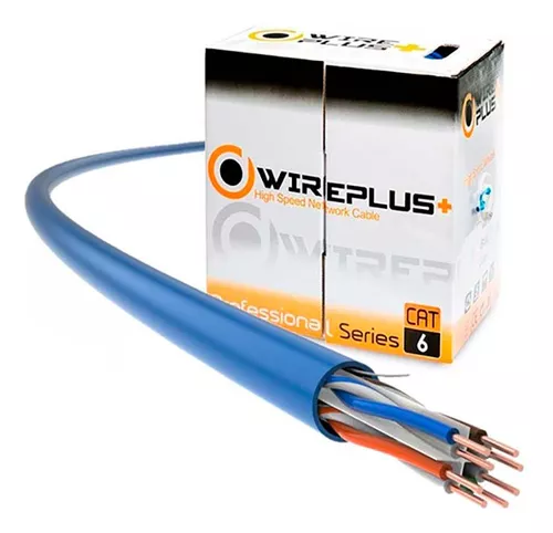 CABLE UTP WIREPLUS+CAT6 INDOOR 100MTS