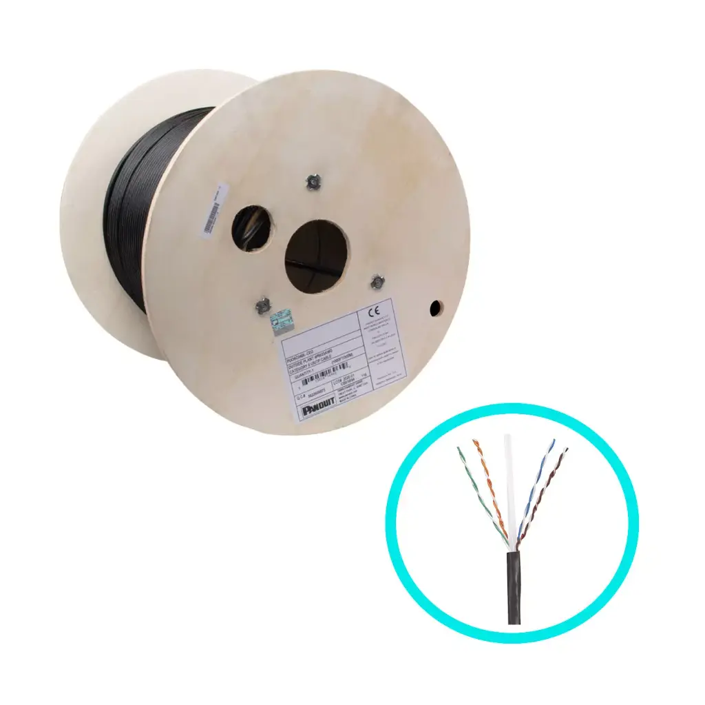 BOBINA DE CABLE SIEMON  UTP DE 4 PARES, PARA EXTERIOR CON GEL, CAT6(23AWG) 9C6O4-E2-01-R1A
