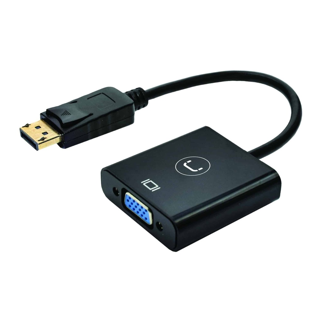 ADAPTADOR UNNO TEKNO DISPLAYPORT MACHO A VGA HEMBRA AD3006BK