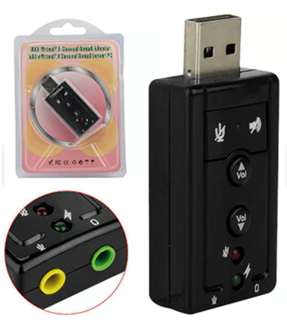 TARJETA DE AUDIO EXTERNA USB 7.1 STEEL SOUND