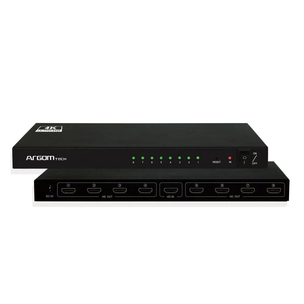 SPLITTER ARGOM HDMI 8 EN 1 ARG-AV-5118
