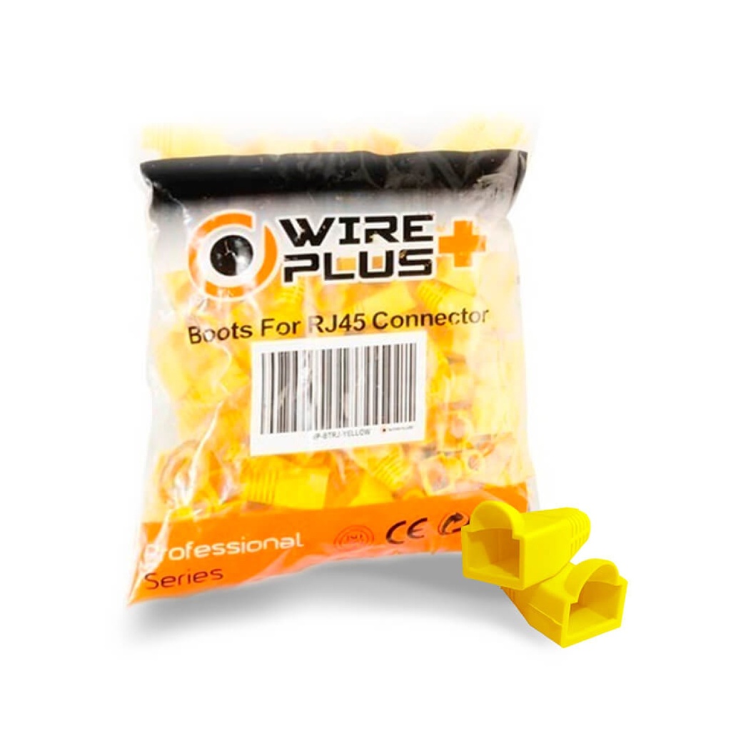 BOTA WIREPLUS+ P/CNT RJ45 AMARILLA 100U