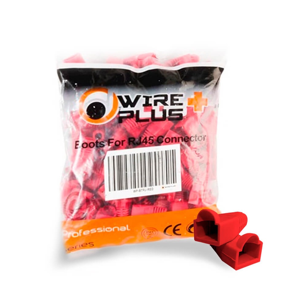 BOTA WIREPLUS+ P/CNT RJ45 ROJA 100U
