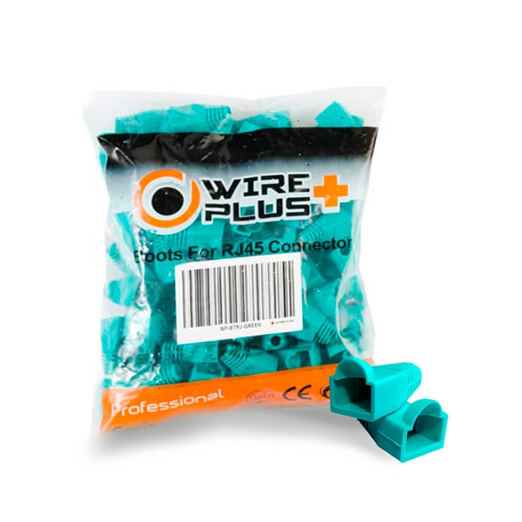 BOTA WIREPLUS+ P/CNT RJ45 VERDE 100U