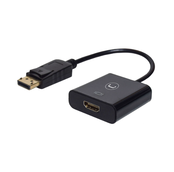 ADAPTADOR UNNO TEKNO DISPLAYPORT MACHO A HDMI HEMBRA AD3004BK