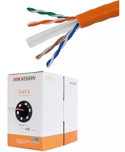 CABLE UTP HIKVISION CAT6 100% COBRE INTERIOR NARANJA CAJA 305m DS-1LN6-UU