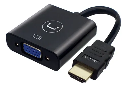 ADAPTADOR UNNO TEKNO HDMI MACHO VGA HEMBRA AD4202BK
