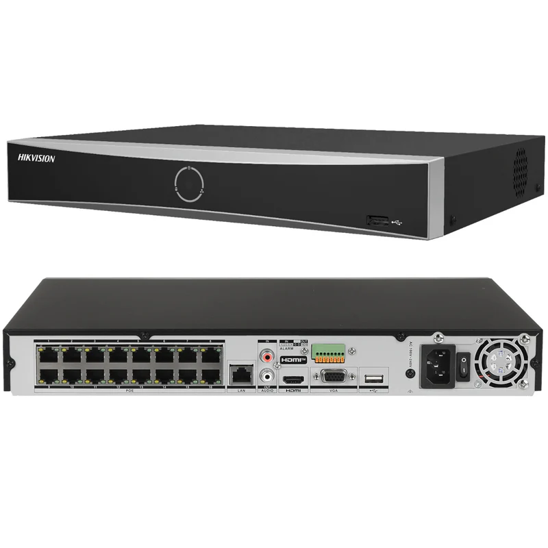 NVR HIKVISION 16 CANALES HASTA 8MP VGA DS-7616NXI-K2/16P HASTA 10TB