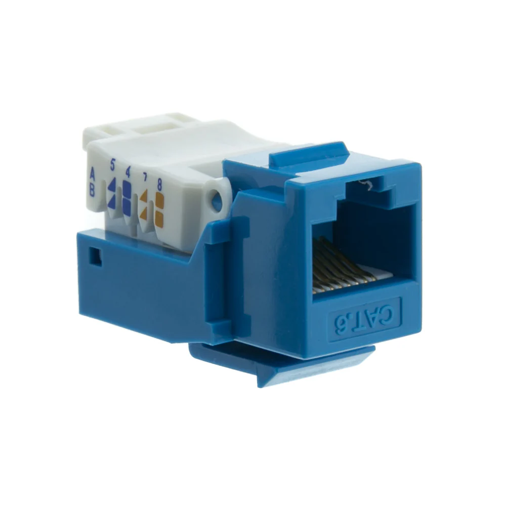 JACK CAT 6A RJ45 AZUL 10G Certif 568ab