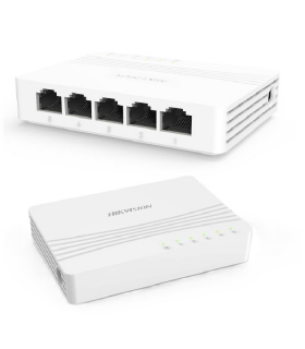 SWITCH GIGABIT DE ESCRITORIO 5PUERTOS HIKVISION 10/100/1000Mbps DS-3E0505D-E