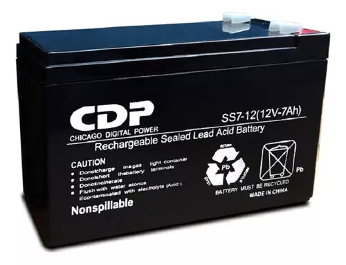BATERIA CDP 12V 7AH SELLADA SLB12-7