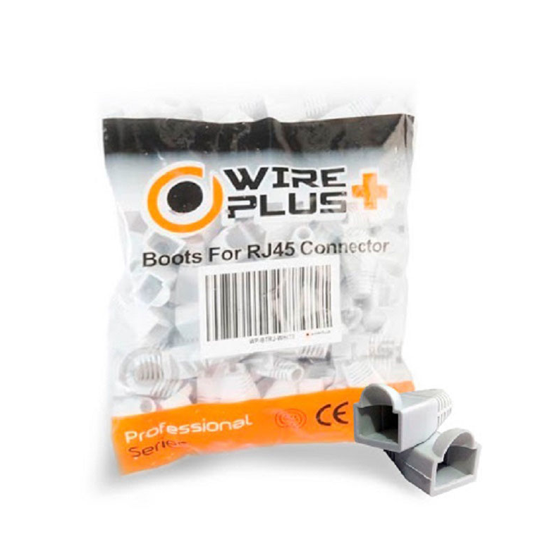 BOTA WIREPLUS+ P/CNT RJ45 BLANCA 100 (x unidad)