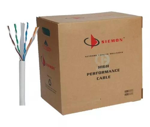 CABLE CAT6 100% COBRE CERTIFICADO SIEMON AZUL 9C6M4-E2-06-RXA