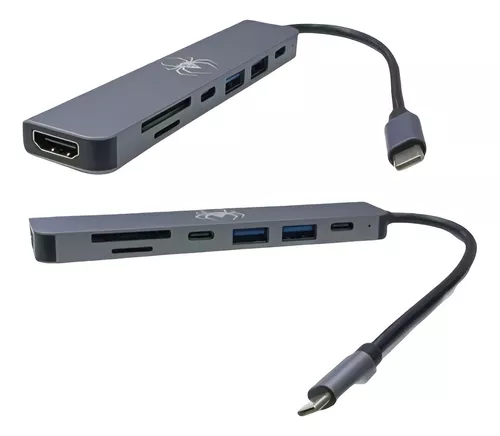 HUB MINI SPIDERTEC 7 PUERTOS TIPO C SPI-A14