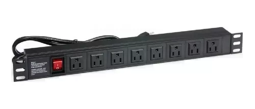REGLETA RACK PDU ONLINK 1U 8TOMAS 15A 110V 1650W 483x44x44mm PDU-15AEU8T