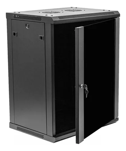 RACK DE PARED CERRADO ABATIBLE ONLINK 15U 600x600x769mm CON PUERTA DE VIDRIO (INCLUYE 3 CERRADURAS)