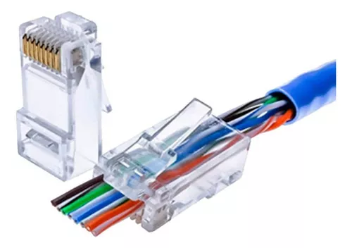 CONECTOR RJ45 EZ CAT6 100u WIREPLUS+ PASANTE