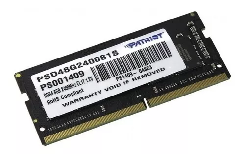 MEMORIA DDR4 RAM LAPTOP 8GB 2400MHz CL17 1.2V PATRIOT PSD48G240081S
