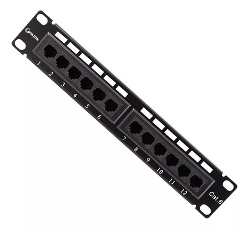 PATCH PANEL 12 PUERTOS 19" 1U CAT6 ONLINK
