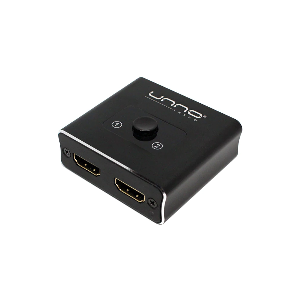 SWITCH UNNO TEKNO HDMI 4K 2 ENTRADAS 1 SALIDA HB1201BK