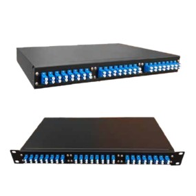 BANDEJA F.O PATCH PANEL 24 PTOS LC/UPC DUPLEX 48 HILOS RM-MM-1U FIBRA OPTICA QNET