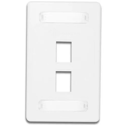 PLACA FRONTAL DE PARED MODULAR 10G MAX 2 SALIDAS 10GMX-FPS02-02B