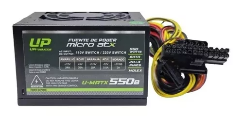 FUENTE DE PODER MICRO ATX 550W U-MATX550B U PRODUCTS