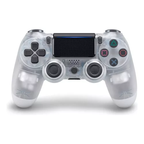 CONTROL INALAMBRICO DE PS4 UNICOLOR Y TRANSPARENTE