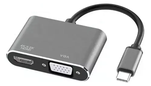 ADAPTADOR SPIDERTEC USB TIPO C A HDMI HEMBRA Y VGA HEMBRA SPI-A23