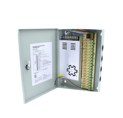 FUENTE CENTRALIZADA 12V 20A 18 CANALES (GRIS) STC-FC20A18CH