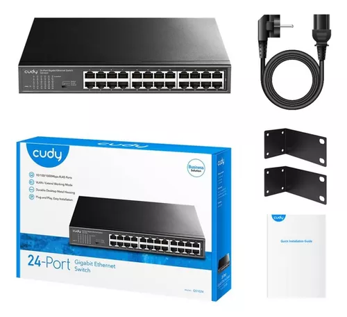 SWITCH CUDY GS1024 GIGABIT 24 PUERTOS 48Gbps DESKTOP Y RACK