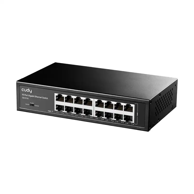 SWITCH CUDY GS1016 GIGABIT 16 PUERTOS 32Gbps DESKTOP Y RACK