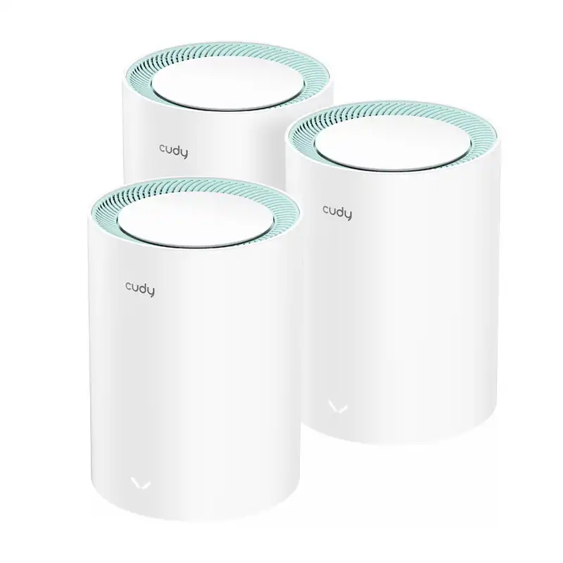 ROUTER CUDY MESH M1300 AC1200 DUAL BAND WIFI GIGABIT 3 PACK 1000/100/10 Mbps 2.4GHz - 5GHz