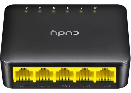 SWITCH CUDY FS105D 5 PTOS 10/100MBPS DE ESCRITORIO RJ45