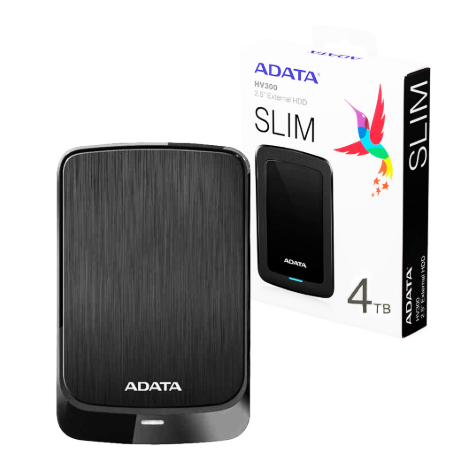 ADATA AHV320-1TU31-CBK Disco Duro Externo Portatil Slim