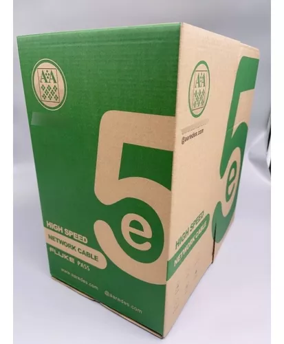 BOBINA CAT5E COBRE AZUL 320m CERT FLUKE PVC PASS FLUKE AAR-5EFCAZ320FK 200Mbps awg24