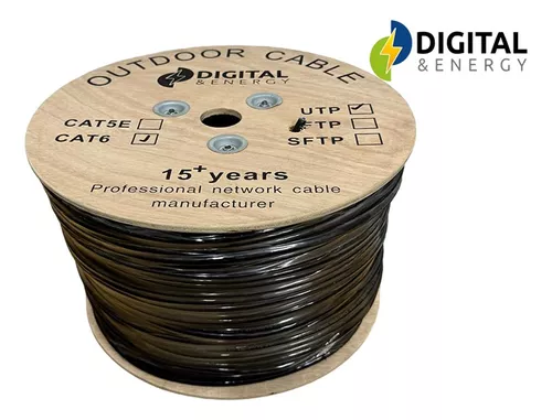 CABLE UTP CAT6 OUTDOOR 305MTS DIGITAL&ENERGY