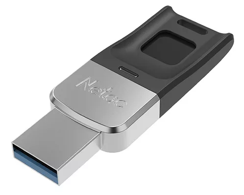 PENDRIVE NETAC 64GB US1 ENCRIPTACION HUELLA DIGITAL USB 3.0 NT03US1F-064G-30BK
