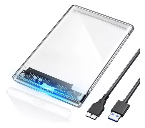 CASE PARA DISCO DURO 2.5 USB 3.0 TRANSPARENTE