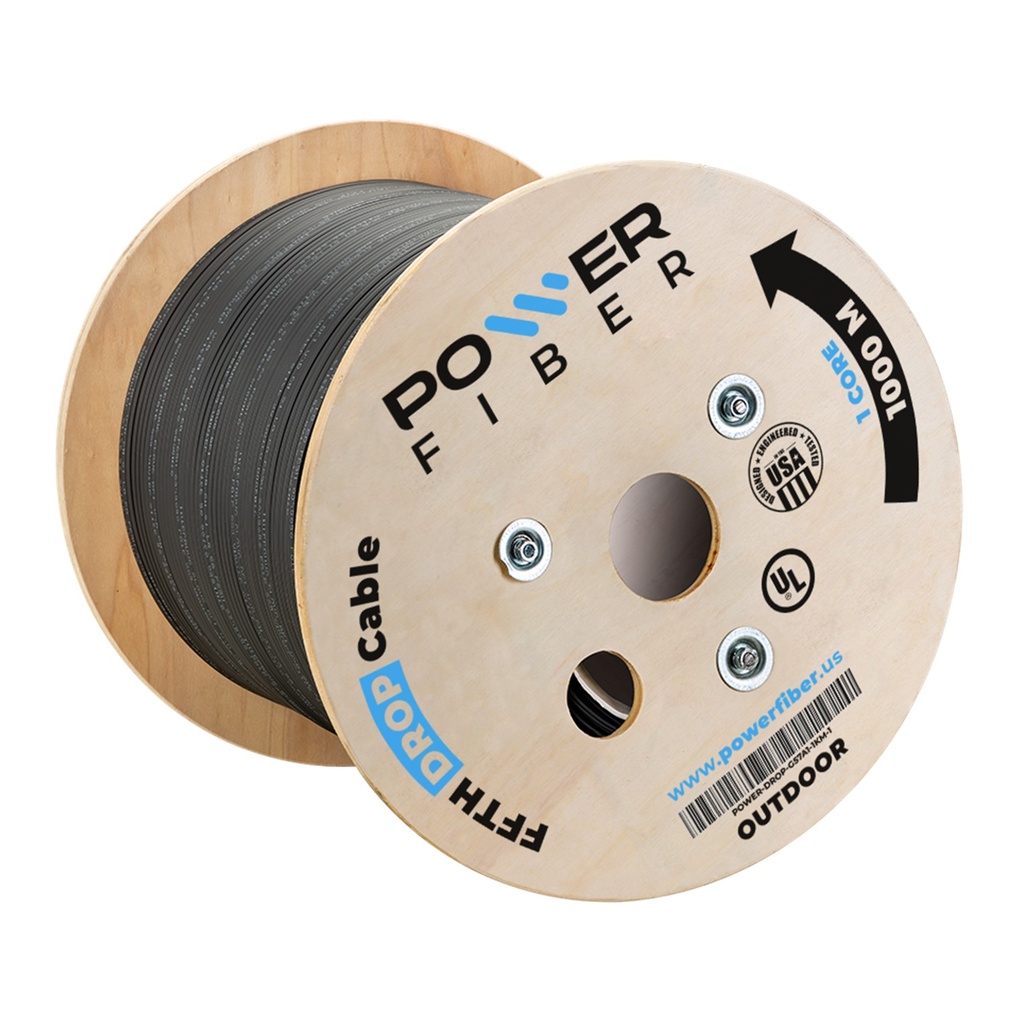 DROP FIBER CABLE FTTH 2 CORES FRP 1000 METROS WIREPLUS