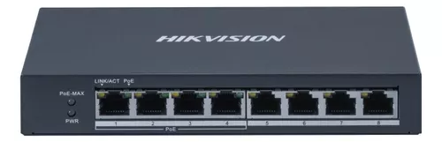 SWITCH POE 8 PUERTOS GIGABIT CON 4 PUERTOS POE DS-3E0508P-O