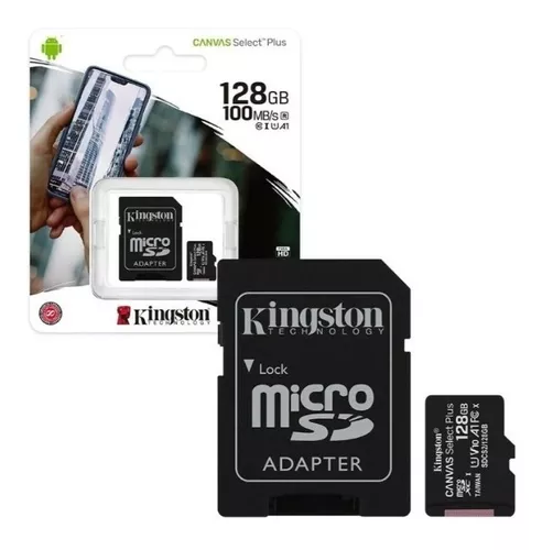 MEMORIA MICRO SD 128GB KINGSTON CANVAS SELECT(TM) PLUS 100MB/s