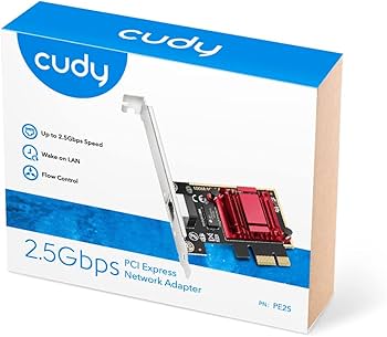 TARJETA RED CUDY PE25 PCI EXPRESS GIGABIT 2.5Gbps 10/100/1000Mbps RJ45