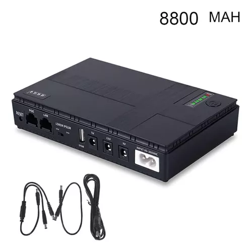 MINI UPS U PRODUCTS (BATERIA DE LITIO 8800MAH) PLASTICO ANTI-INFLAMABLE CARGADOR USB 5VDC