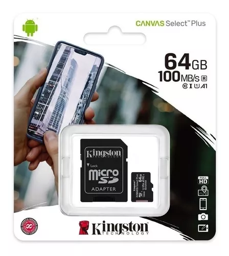 MEMORIA MICRO SD 64GB KINGSTON 100MB/S