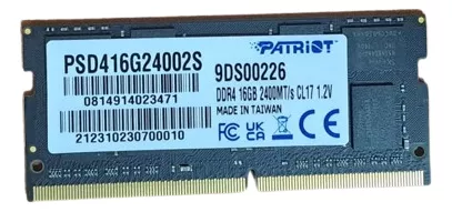 MEMORIA DDR4 RAM 16GB DE LAPTOP 2400MHz CL17 1.2V PATRIOT PSD416G24002S